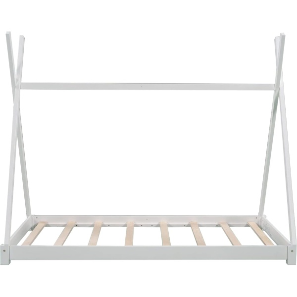Twin House Beds Wood House Floor Bed Frame Montessori Style Teepee Bed - Image 9