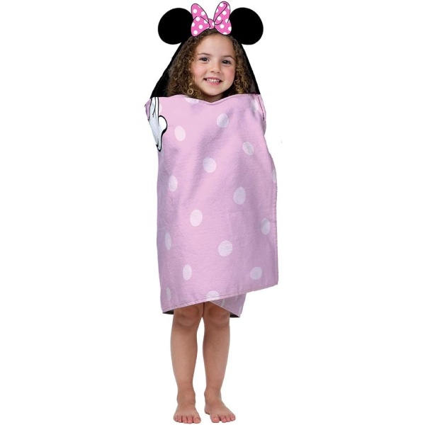 Jay Franco Disney Minnie Mouse Hooded Bath Towel- Measures 22 x 51 Inches - Image 2