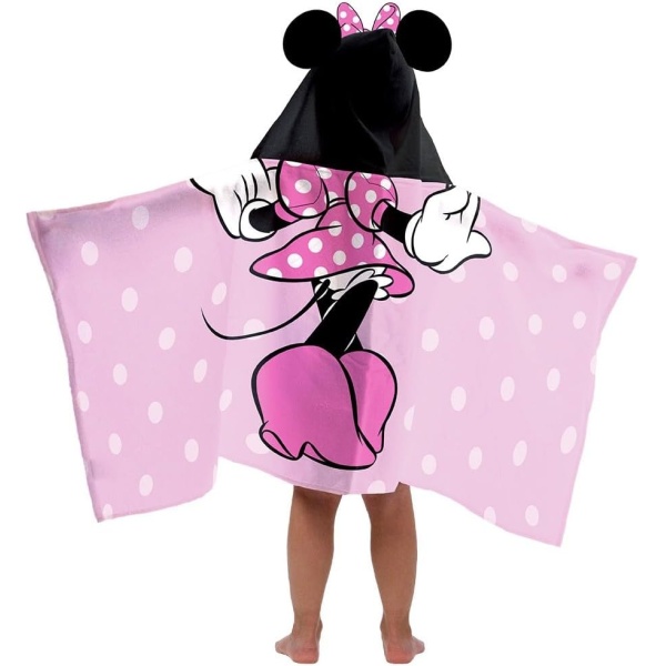 Jay Franco Disney Minnie Mouse Hooded Bath Towel- Measures 22 x 51 Inches