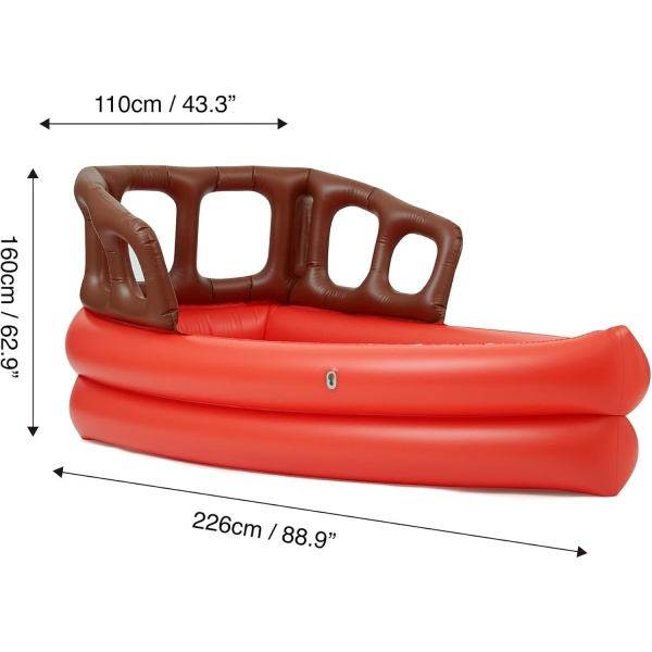 Teamson Kids Water Pool Pirate Ship Inflatable Kids Sprinkler with Air Pump - Image 6