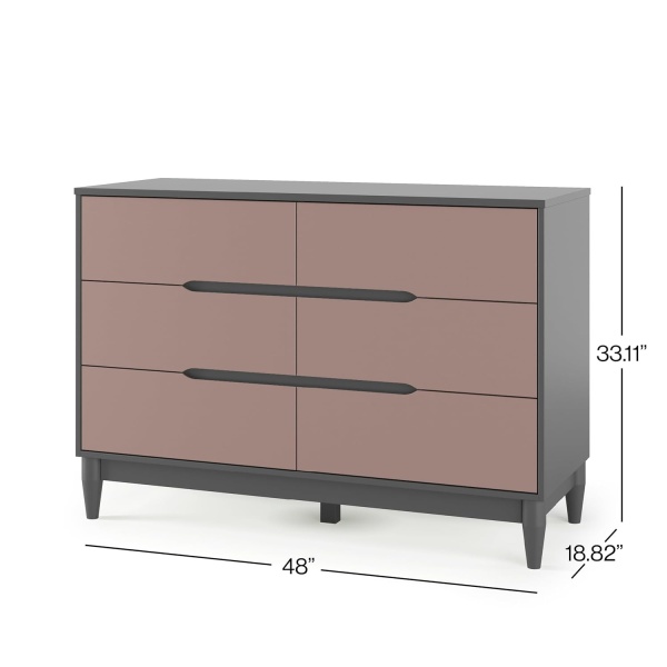 Child Craft 6-Drawer Wynwood Double Dresser for Nursery or Bedroom - Image 3