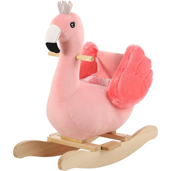 FUNLIO Flamingo Baby Rocking Horse for Toddlers 6 Months to 3 Years, Cute