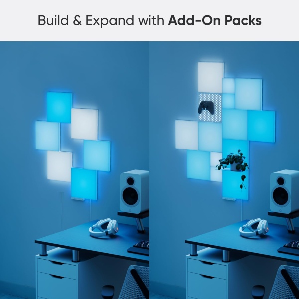 Nanoleaf Blocks Squares Smarter Kit - WiFi Smart RGBW 16M+ Color LED Dimmable - Image 8