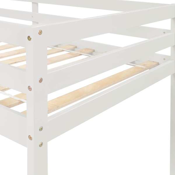 Bellemave Low Loft Bed with Stairs Twin Loft Bed with Storage Wood Bed Frame - Image 9