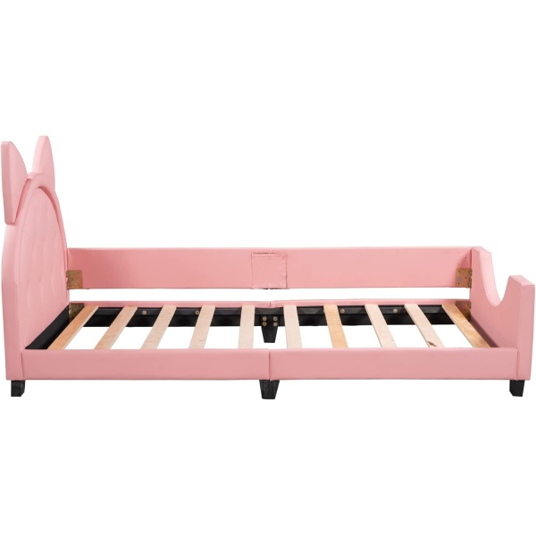 Bellemave Twin Size Upholstered Daybed,Wooden Daybed Frame with Carton Ears - Image 5