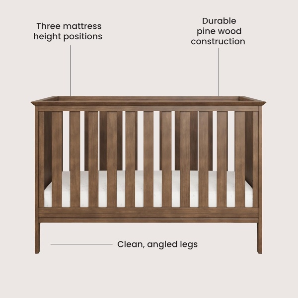 Child Craft Atwood 3-in-1 Convertible Crib, Baby Crib Converts to Day Bed - Image 4