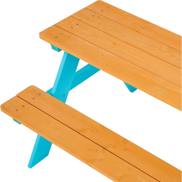 Teamson Kids - Wooden Outdoor Child Children Kids Picnic Table & Chair Bench Set - Image 7