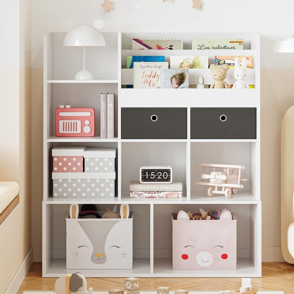 Kids Bookcase with Drawers 47.8in Toy Storage Organizer Children Bookshelf - Image 6