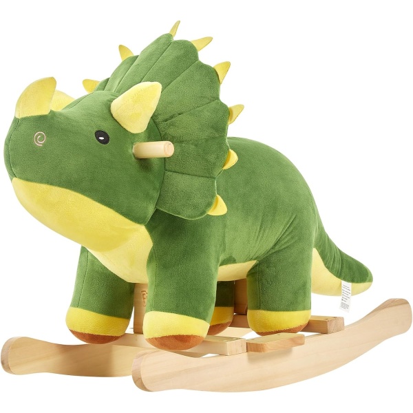 FUNLIO Dinosaur Baby Rocking Horse for Toddlers 1-3 Years, Mighty & Cute Green