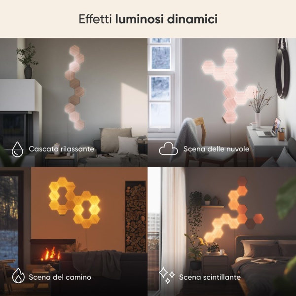 Nanoleaf Elements Wood Look Hexagons (Expansion Pack (3 Panel)) - Image 3