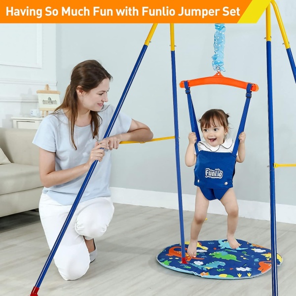 FUNLIO Baby Jumper with Stand for 6-24 Months, Infant Jumper for Indoor/Outdoor - Image 2