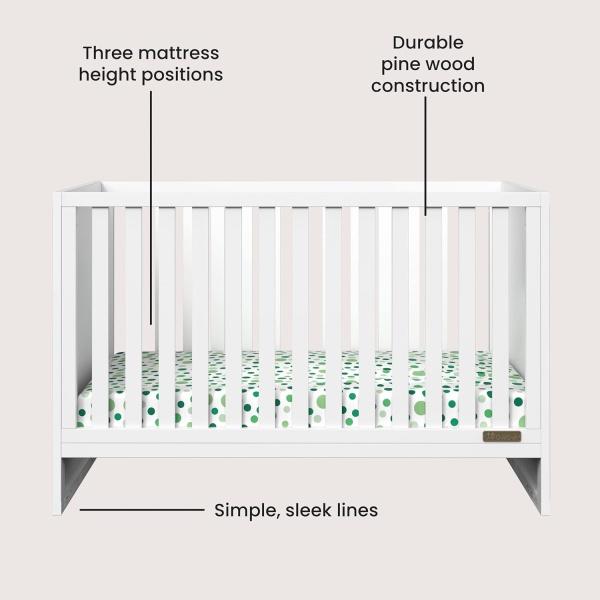 Child Craft Orbit 3-in-1 Convertible Crib, Baby Crib Converts to Day Bed - Image 4