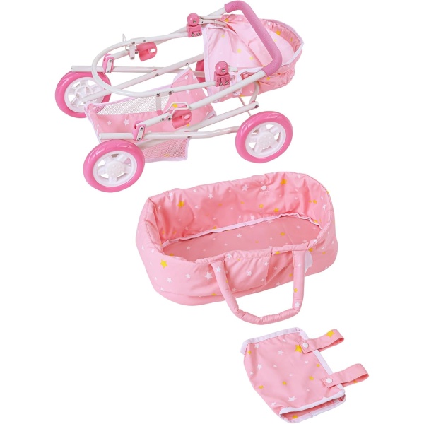 Olivia's Little World - Play Baby Doll Bassinet Stroller, Baby Doll Pram - Image 7