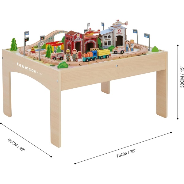 Teamson Kids Train Table Set with 85 Pieces, Preschool Play Lab Activity Table - Image 5