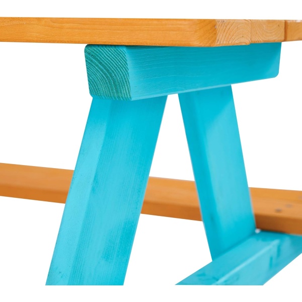 Teamson Kids - Wooden Outdoor Child Children Kids Picnic Table & Chair Bench Set - Image 9