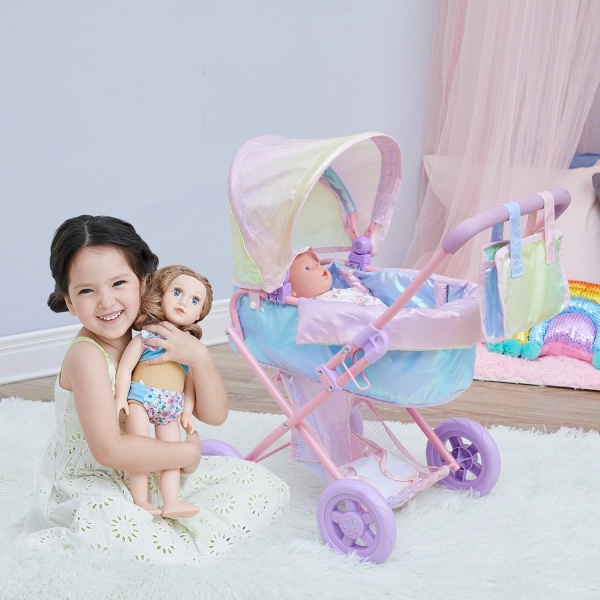 Olivia’s Little World - Baby Doll Bassinet Stroller, Baby Doll Pram Stroller - Image 3