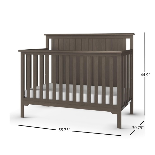 Child Craft Cottage Flat Top 4-in-1 Convertible Crib, Baby Crib Converts to Day - Image 6