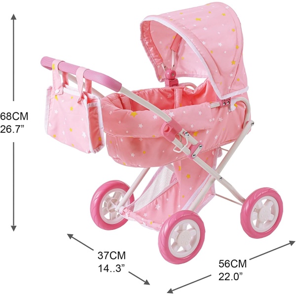 Olivia's Little World - Play Baby Doll Bassinet Stroller, Baby Doll Pram - Image 4