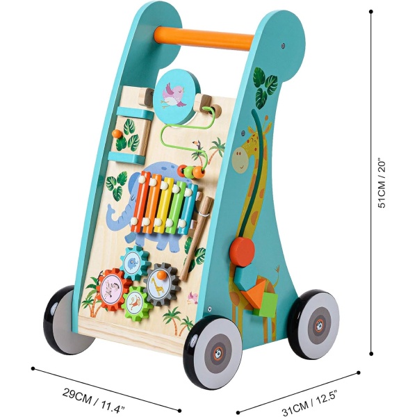 Teamson Kids Preschool Play Lab Wooden Baby Walker and Activity Station - Image 5