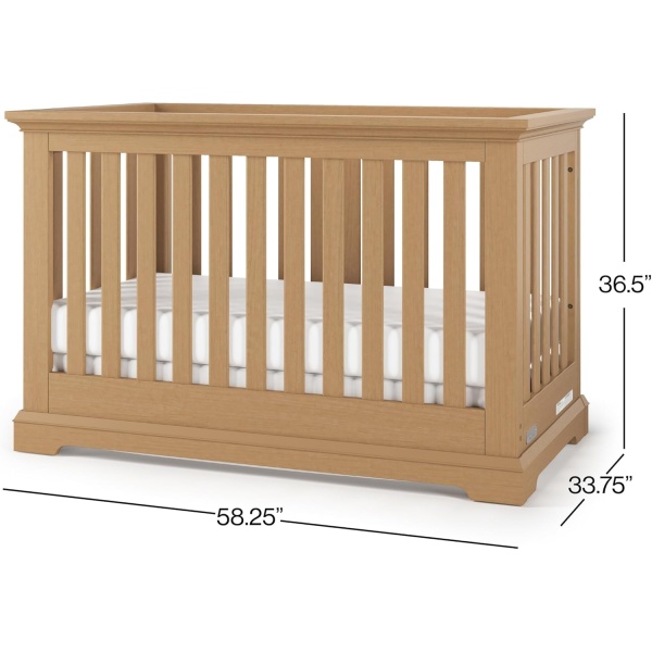 Child Craft Jordyn 4-in-1 Convertible Crib, Baby Crib Converts to Day Bed - Image 6