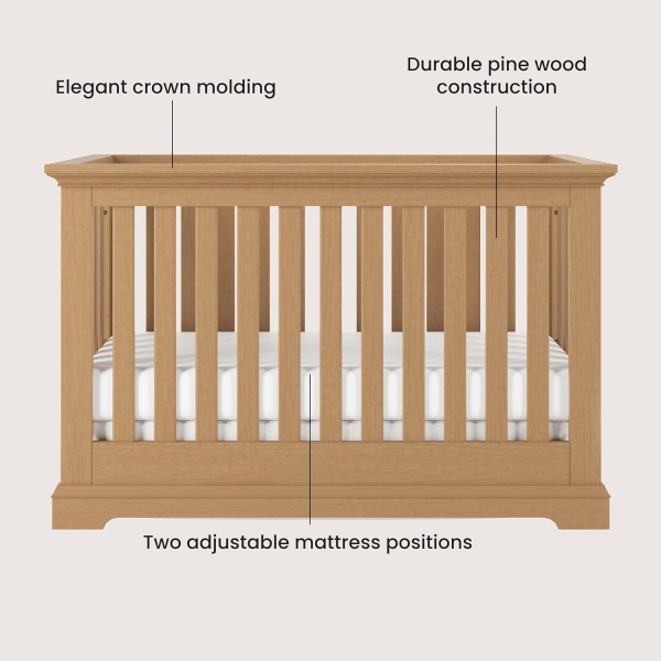 Child Craft Jordyn 4-in-1 Convertible Crib, Baby Crib Converts to Day Bed - Image 4