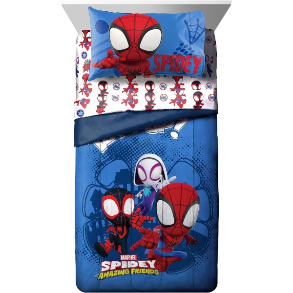 Jay Franco Marvel Spidey and His Amazing Friends Team Spidey 5 Piece Twin Size - Image 2