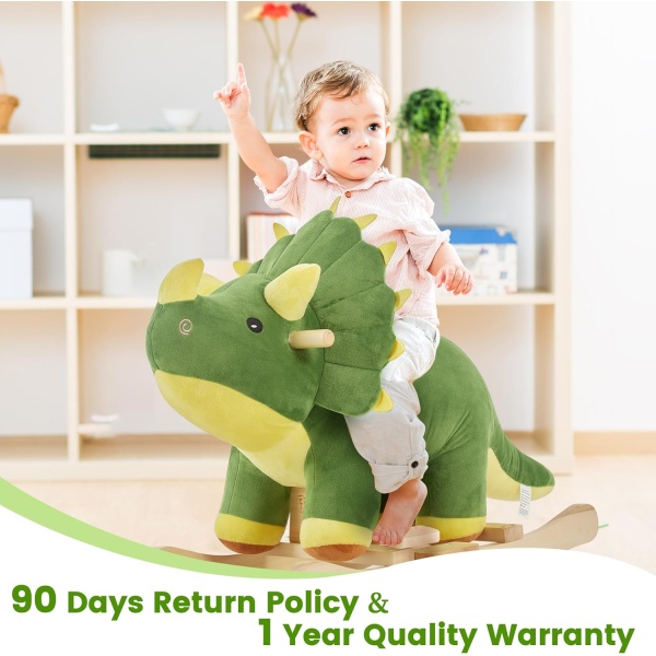 FUNLIO Dinosaur Baby Rocking Horse for Toddlers 1-3 Years, Mighty & Cute Green - Image 5