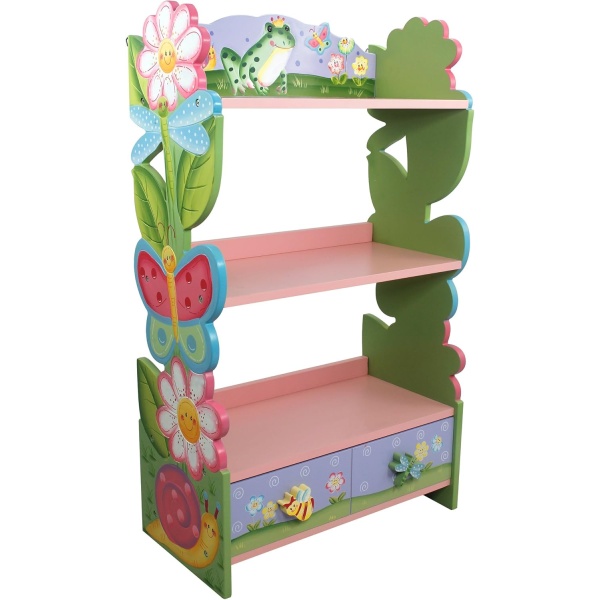 Fantasy Fields Magic Garden Multi-Tiered Wooden Children's Bookshelf and Storage