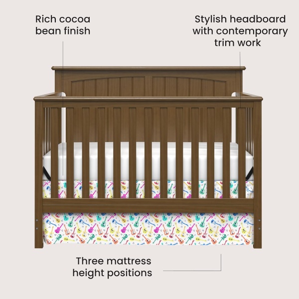 Child Craft Sheldon 4-in-1 Convertible Crib, Baby Crib Converts to Day Bed - Image 4