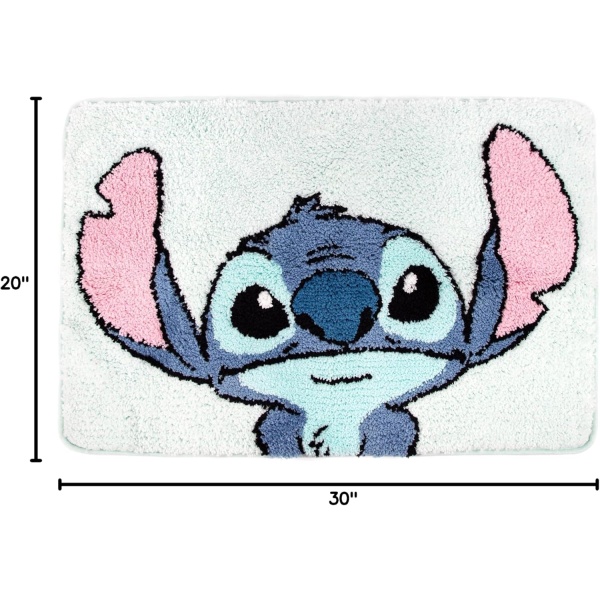 Jay Franco Disney Lilo & Stitch Floral Fun Tufted Polyester Bath Rug, Kids Bath - Image 3