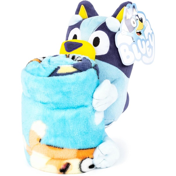 Jay Franco Bluey Plush Mini Pillow Buddy & 40 x 50 Inch Travel Throw Set - Image 6