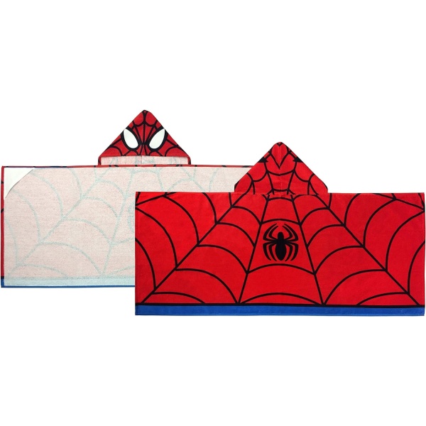 Jay Franco Kids Hooded Towel Avengers - Spiderman Red - Image 3