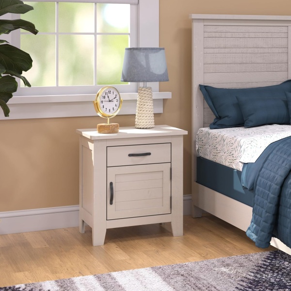 Child Craft Long Beach 1 Drawer Nightstand for Nursery or Bedroom, Large Storage - Image 2