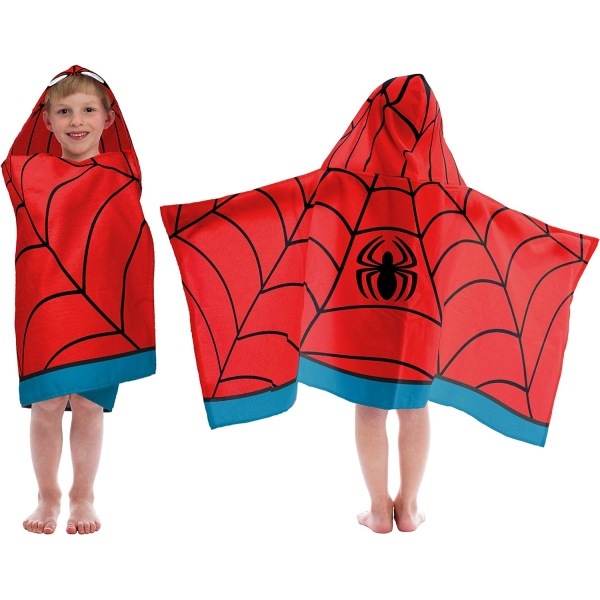 Jay Franco Kids Hooded Towel Avengers - Spiderman Red - Image 2