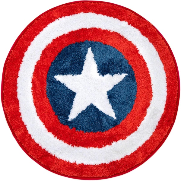 Jay Franco Marvel Avengers Shields Tufted Rug Tufted Polyester Bath Rug, Kids