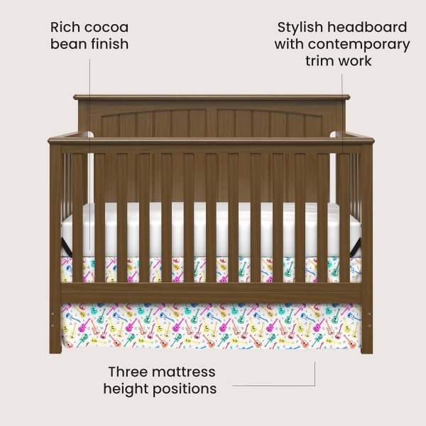 Child Craft Sheldon 4-in-1 Convertible Crib, Baby Crib Converts to Day Bed - Image 9