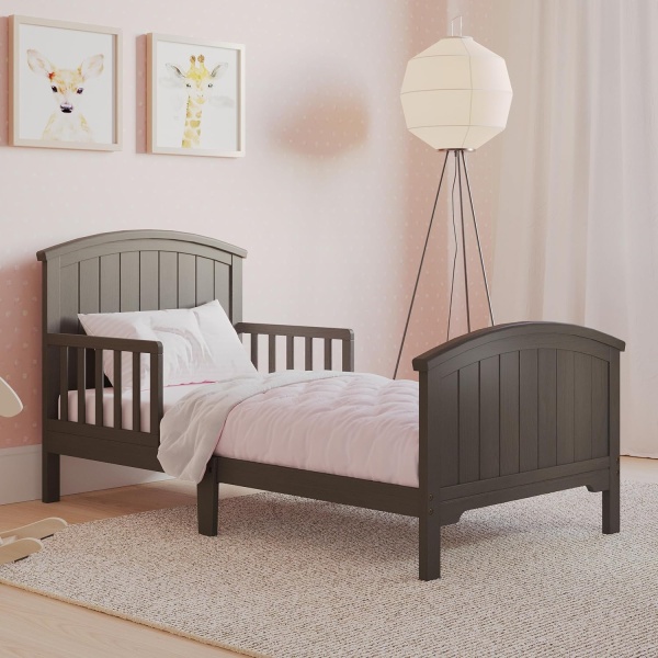 Child Craft Hampton Arch Top Toddler Bed for Kids with Guard Rails - Image 2