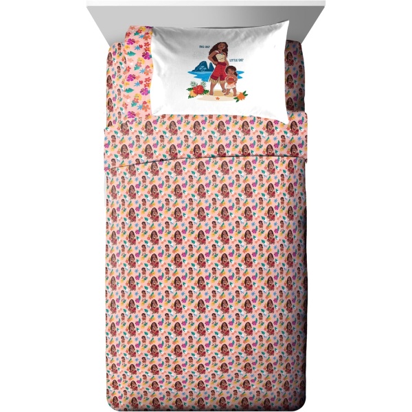 Jay Franco Disney Moana Twin Comforter Set - 5 Piece Bedding Includes Sheet Set - Image 7