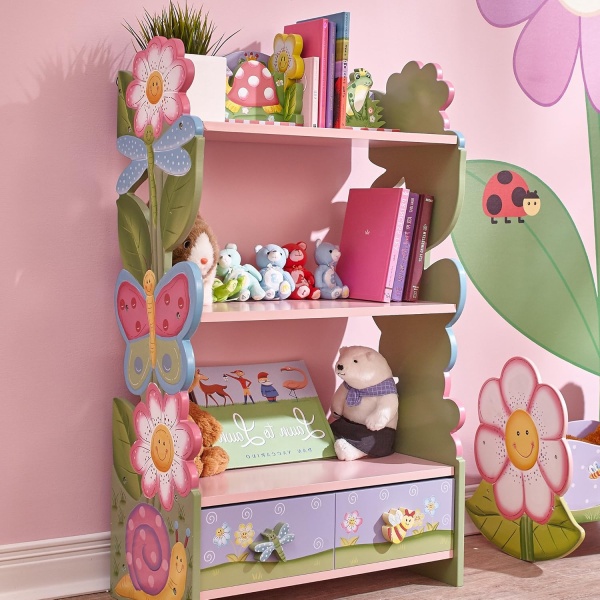 Fantasy Fields Magic Garden Multi-Tiered Wooden Children's Bookshelf and Storage - Image 2