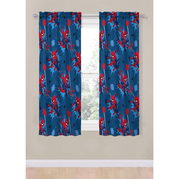 Jay Franco Marvel Spiderman Spidey Daze 63" Inch Drapes - Beautiful Room Décor - Image 2