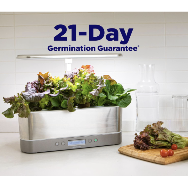 AeroGarden Harvest Elite Slim Indoor Garden Hydroponic System with LED Grow Light and Herb Kit, Holds up to 6 Pods, Platinum - Image 2